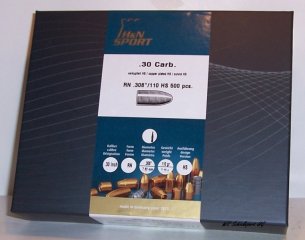 500 H&N .30 Carbine(.308Dia.) - 110 - RN - verkupfert-HIGH-SPEED - 500er Pack.