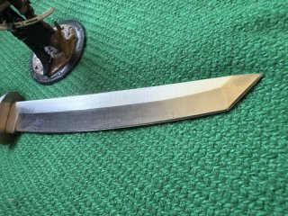 Herbertz Gürtelmesser Tantoklinge Dolch Tanto mit Edelstahlknauf und Gummigriff