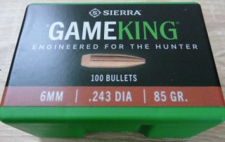 Geschosse Sierra 6mm / .243 85gr Gameking