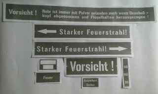 Schablonen Satz für Panzerfaust 60.