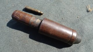 PANZER- GEWEHRGRANATE Mod.40 mit NP10 & Treibpatrone. WEHRMACHT. Vollständig entleert !-Deko & Inert