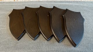 5x Gehörnbrettchen dunkel Braun