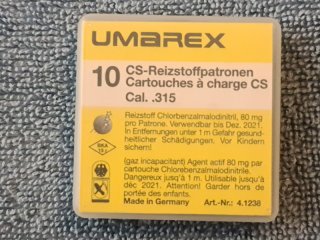Cal .315 CS-Patronen von Umarex für Schreckschusspistolen