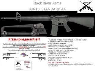 Rock River Arms AR 15 A4 Standard .223Rem. Colt M16 Schmeisser, OA Neu