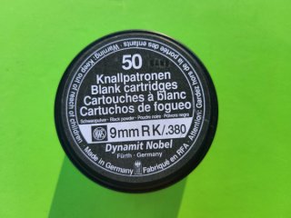 RWS Knallpatronen Cal. 9mm RK, Schwarzpulver