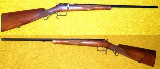 TOP - ANSCHÜTZ KLEINKALIBER-BÜCHSE (EINZELLADER) MOD. JGA KAL. .22 L.R., ENGLISCH GESCHÄFTET – TOP