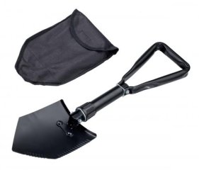BW Klappspaten Schwarz + Tasche - Neu - Bundeswehr Spaten Imit.