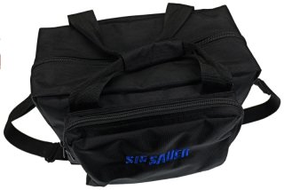 Original Sig Sauer Pistolentasche / Range Bag aus der Eckernförder Zeit / Blaue Schrift sehr Selten