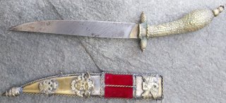 Top-Rarität: Prunkvoller Dolch mit Doppeladler (Russland/Polen?) um 1920