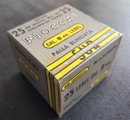 Sammlermunition Fiocchi 8 mm LEBEL VM 25 Stück, ca. 1980