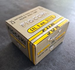 Sammlermunition Fiocchi 9 mm STEYR VM 25 Stück, ca. 1980