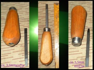 === alter Wende-Schraubendreher/Schraubenzieher mit Holzgriff * ideal für Vorderlader Gewehr/Pistole