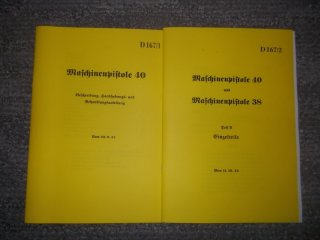 Dienstvorschrifft Beschreibung & Einzelteile der deutschen MP38 & MP40