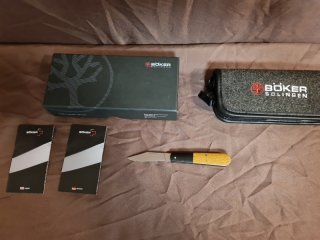 Böker Barlow Integral Jute Micarta Braun kein Benchmade Cold Steel Crkt