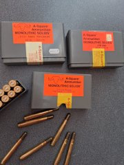 Eine Packung, 20 Patronen A-Square im Kaliber .375 H&H Magnum