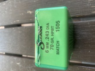 Sierra Matchking, 6mm / 243 Dia. 70gn