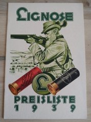 Seltenheit von 1939! Katalog Munition Preisliste der LIGNOSE Sprengstoffwerke G.m.b.H. Berlin