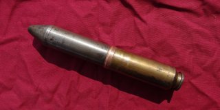 1944 - MK-108 MINE. 30mm Patrone für LUFTWAFFE WEHRMACHT . Üb-Geschoß. Deko
