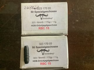 74 Reichenberger Geschosse HDB Drückjagd.323 170 grain