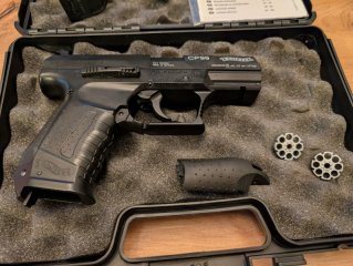 Walther CP 99 black mit 2 Trommelmagazine