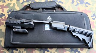 Anschlagschaft Schaftsystem Hera Triarii für Walther PPQ mit UTG Transporttasche