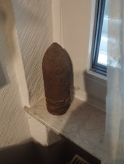 Bodenfund 7,5 cm Geschoßkopf PAK