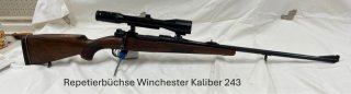 243 Winchester Repetierbüchse mit hochwertigem Zielfernrohr