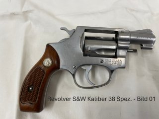 S&W Revolver 38 Spez, Edelstahl - Top Zustand