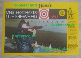 Modell 550 Meisterschafts-Luftgewehr HAENEL SUHL seltenes Messe Prospekt DDR