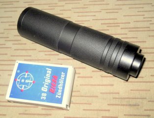 === Deko-Schalldämpfer "Mini" mit M14x1 Linksgewinde – z.B. für Kalaschnikow AK47 AKM ===