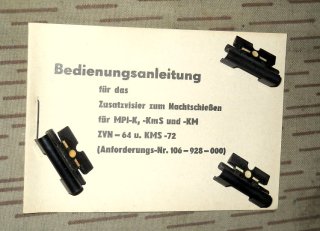 === 3x Kimme+Anleitungsheft zu DDR/NVA Nachtvisier NV-64 zu Kalaschnikow AK47 AKM AK74 ===