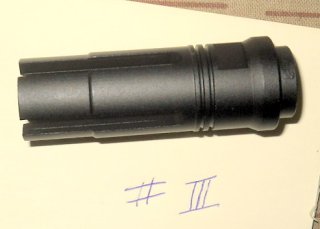 === Alu-Mündungsfeuerdämpfer #3 MFD mit M14x1 Linksgewinde (wie z.B. AKM AK47 Kalaschnikow) ===
