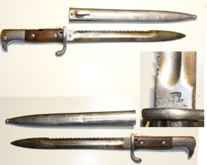 seltenes Bajonett 98kurz mit Sägerücken, 1. Weltkrieg