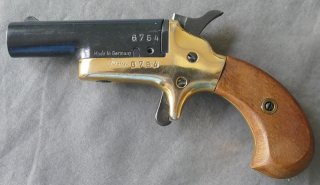 DERRINGER MOD. 1873 IM KALIBER .22 L.R. – „MADE IN GERMANY“ – ZWEIFARBIGE OPTIK – TOP GELEGENHEIT!!!
