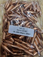 .30-.308/190 grs #2210# Sierra MK HPBT Geschosse 100 stk