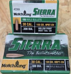 .308/169 grs #2269# Sierra HPBT-CN Match Geschosse 100 stk