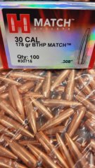 .308/.30-178grs HPBT-Match Hornady Geschosse 100 Stk. No. 30715