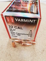 .22/.224-55grs SP WC Hornady Geschosse 100 Stk. No. 2266 #