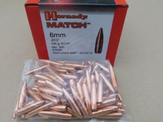 6mm.243/105 grs HPBT Hornady Match 100 stk No. 24585 #