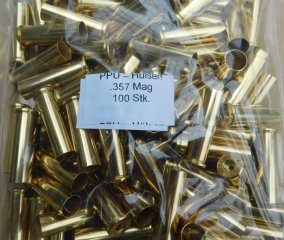 .357 Mag Boxer-Hülsen C-111 PPU 100 Stk.