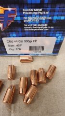 .44-.429/300grs. verkupferte Geschosse Frontier FP 250 Stk.