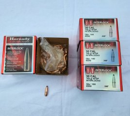 360 Hornady Interlock Geschosse .30 165gr