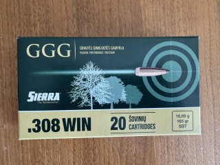 GGG .308 Win – 165 gr Sierra GameKing SBT – 6 Packungen (120 Schuss)