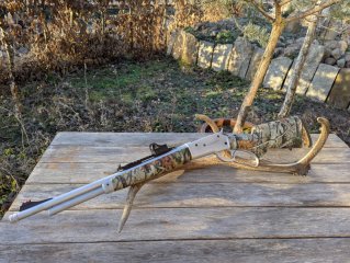 Pedersoli Boarbuster Guidemaster UHR 45-70 Camo 45/70 neuwertiger Zustand Stainless Unterhebel
