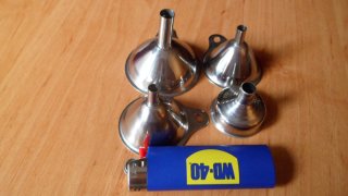 4x Edelstahl Trichter