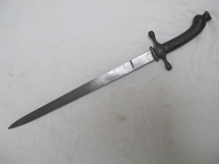 Kaiserreich Marine Applikanten Seitengewehr Dolch Degen mit Krone, Kriegsfertigung in Eisen