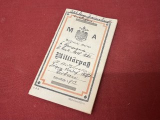 Original Militärpass – Kaiserliche Marine – III. Matrosen-Artillerie-Abteilung – 1. Weltkrieg