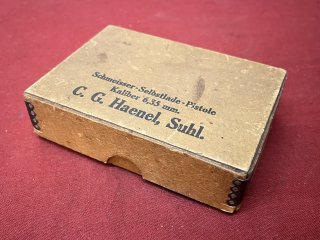 Original Schmeisser Selbstladepistole 6,35 mm – C. G. Haenel Suhl – Box mit Anleitung
