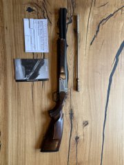Blaser BBF BS 95 im Kaliber 7x57R/12/76 mit Keppler Einstecklauf 5,6x50R, super Zustand, Luxus Holz