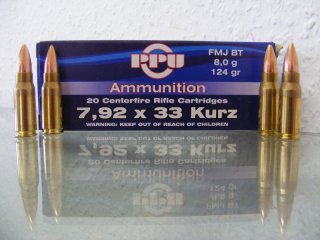 7,92x33(8x33)/124grs FMJBT PPU 500 Stk. A-424